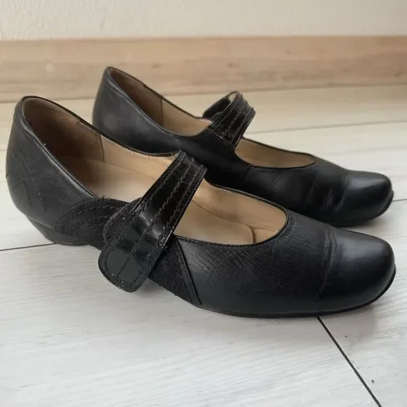 Ziera Kumfs Black Mary Jane Heels Leather Women’s Size EUR 41 US 10 Comfort - Picture 5 of 15